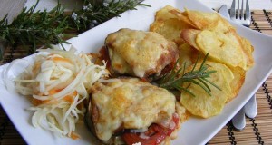 Mediterrán csirkemell burgonya chips-el