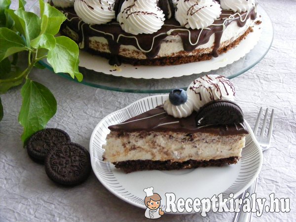Oreós, joghurtos Túró Rudi torta