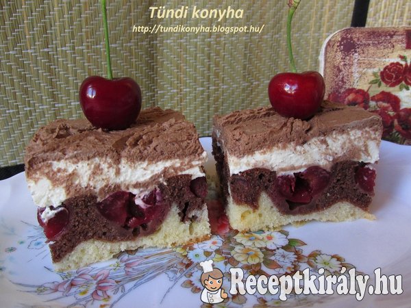 Krémes cseresznyés sütemény