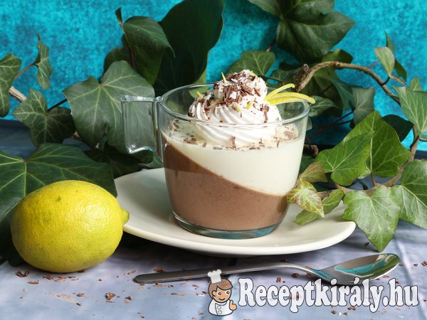 Csokoládé és fehércsokoládé lime panna cotta