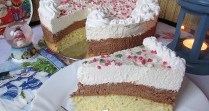 Tejszínes-csokikrémes torta
