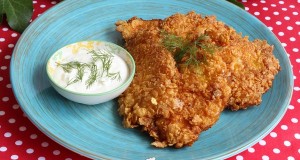 Csirkemell corn flakes bundában