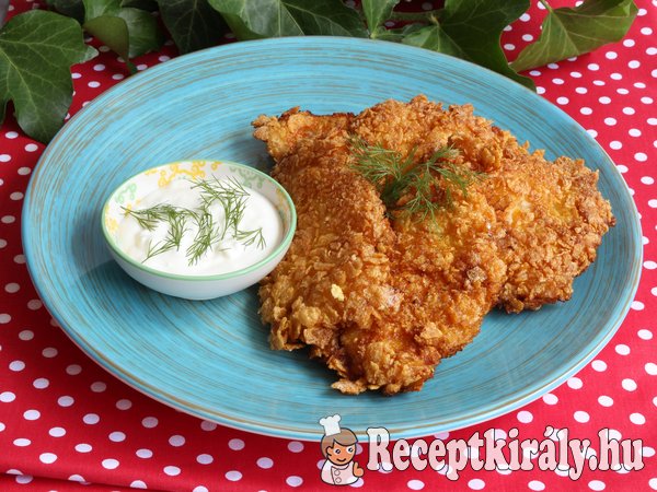 Csirkemell corn flakes bundában