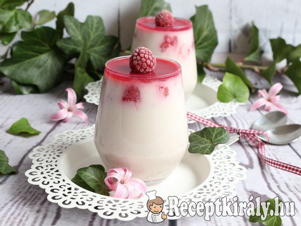 Málnás panna cotta