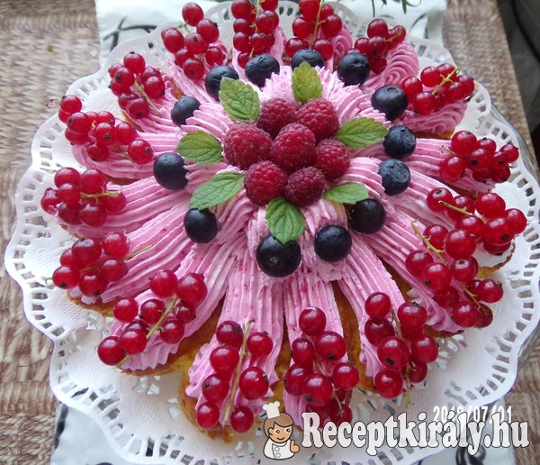 Citromos málna habos torta