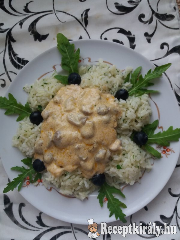 Vargányagombás szelet rizzsel