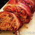 Baconbe tekert fasírt rolád