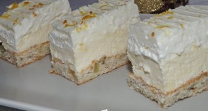 Citromkrémes habos szelet
