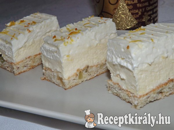 Citromkrémes habos szelet