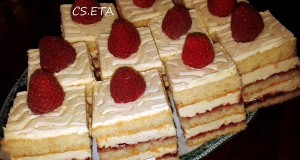 Citromos málnás kockák Eta módra