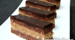 Csokis diós bajadera szelet