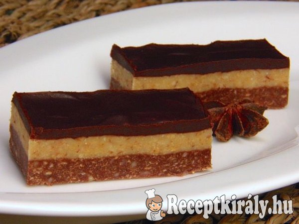 Csokis diós szelet sütés nélkül