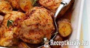 Fűszeres csirkecombok burgonyával