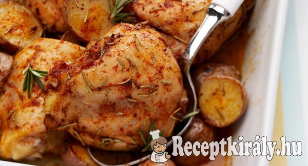 Fűszeres csirkecombok burgonyával