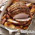 Fűszeres malacsült burgonya ágyon