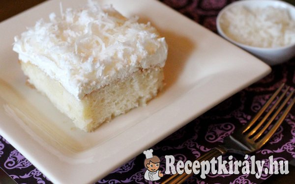 Kókuszos vaníliakrémes szelet
