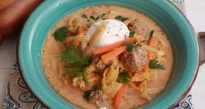 Vegyes zöldségleves marhahúsgombóccal