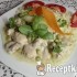 Mustáros csirkefalatkák zöldborsóval