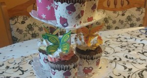 Málnás cupcake