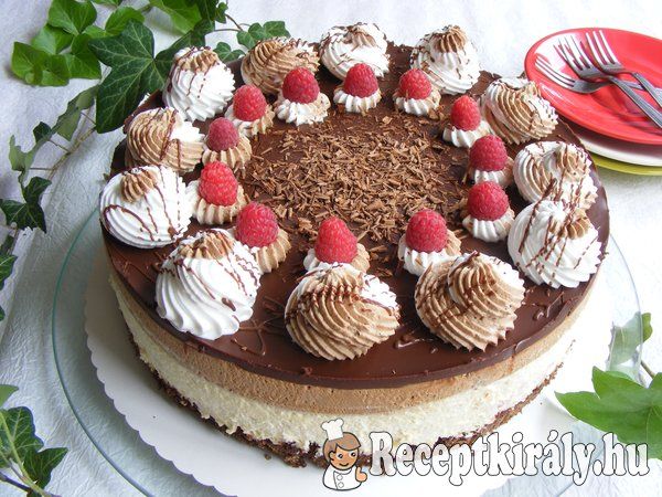 Málnazselés csokimousse torta