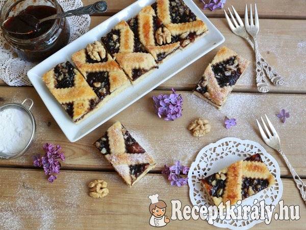 Szilvalekváros diós linzer