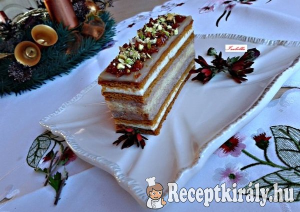 Karácsonyi mézes karamellás szelet