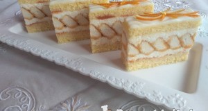 Túrós-narancsos szelet