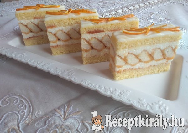 Túrós -narancsos szelet