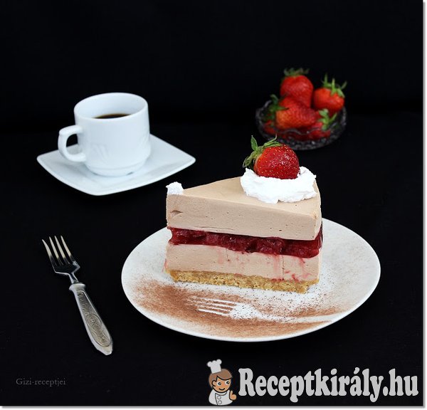 Csokoládétorta eperzselével
