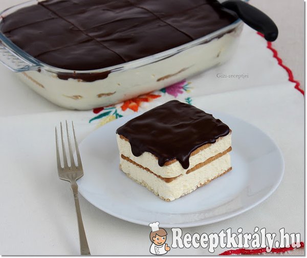 Kekszes madártej szelet