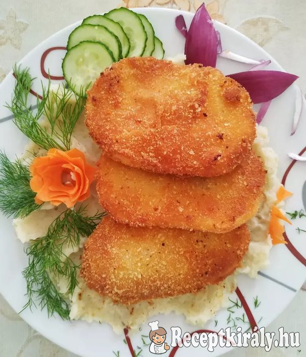 Rántott karalábé, tejszínes burgonyapürével